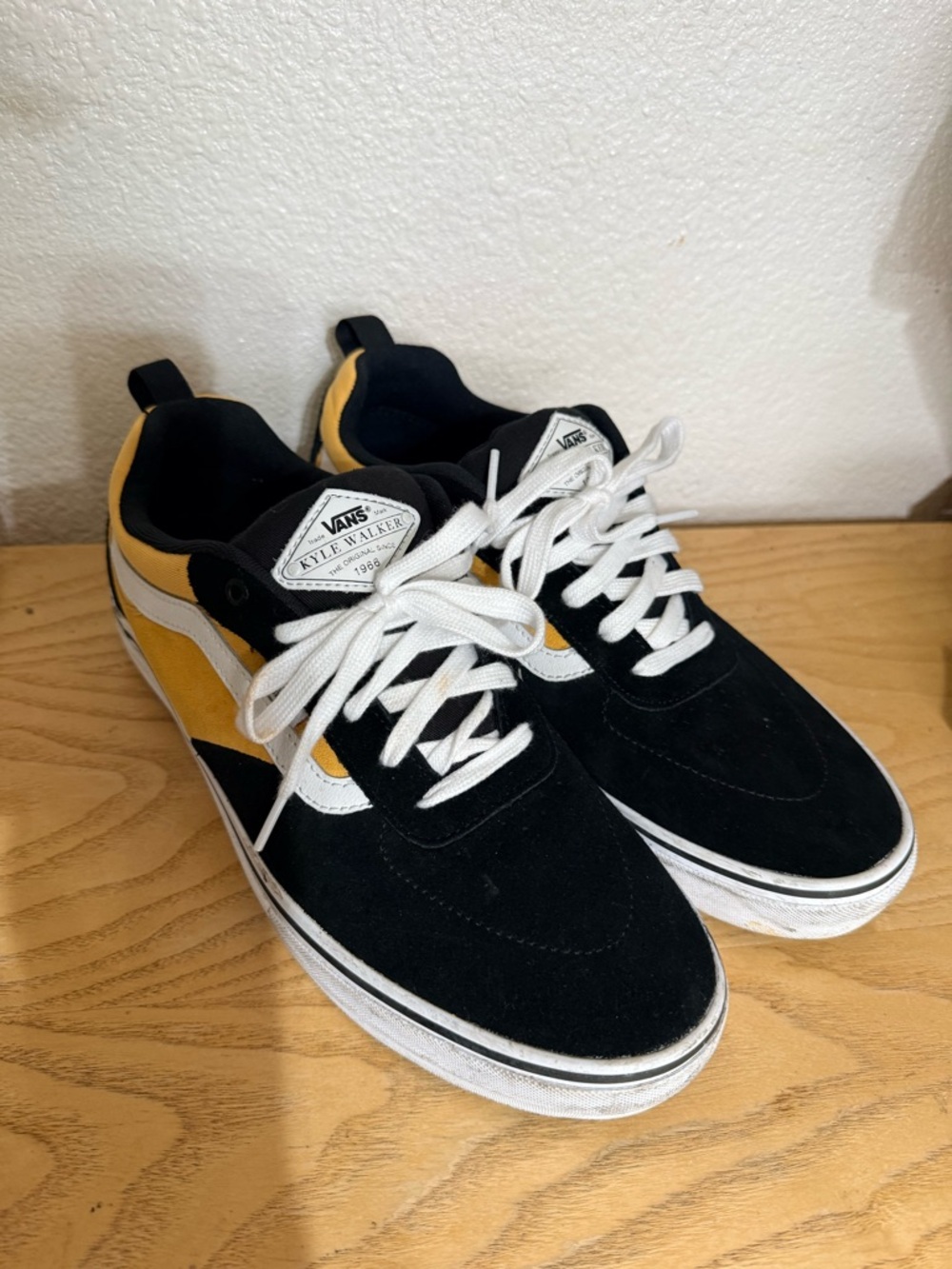 Vans Kyle Walker Men’s Black, Yellow & White Skate Sneakers